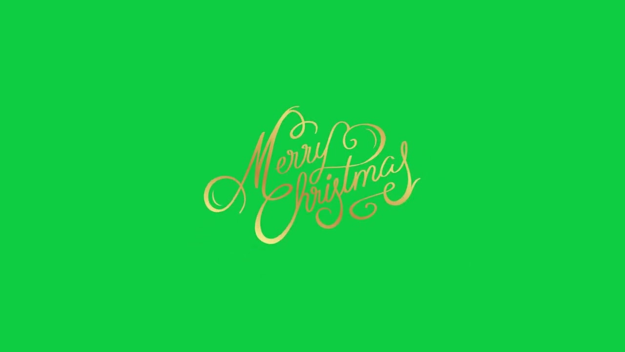 Merry Christmas Festive Lettering Animation | Green Screen