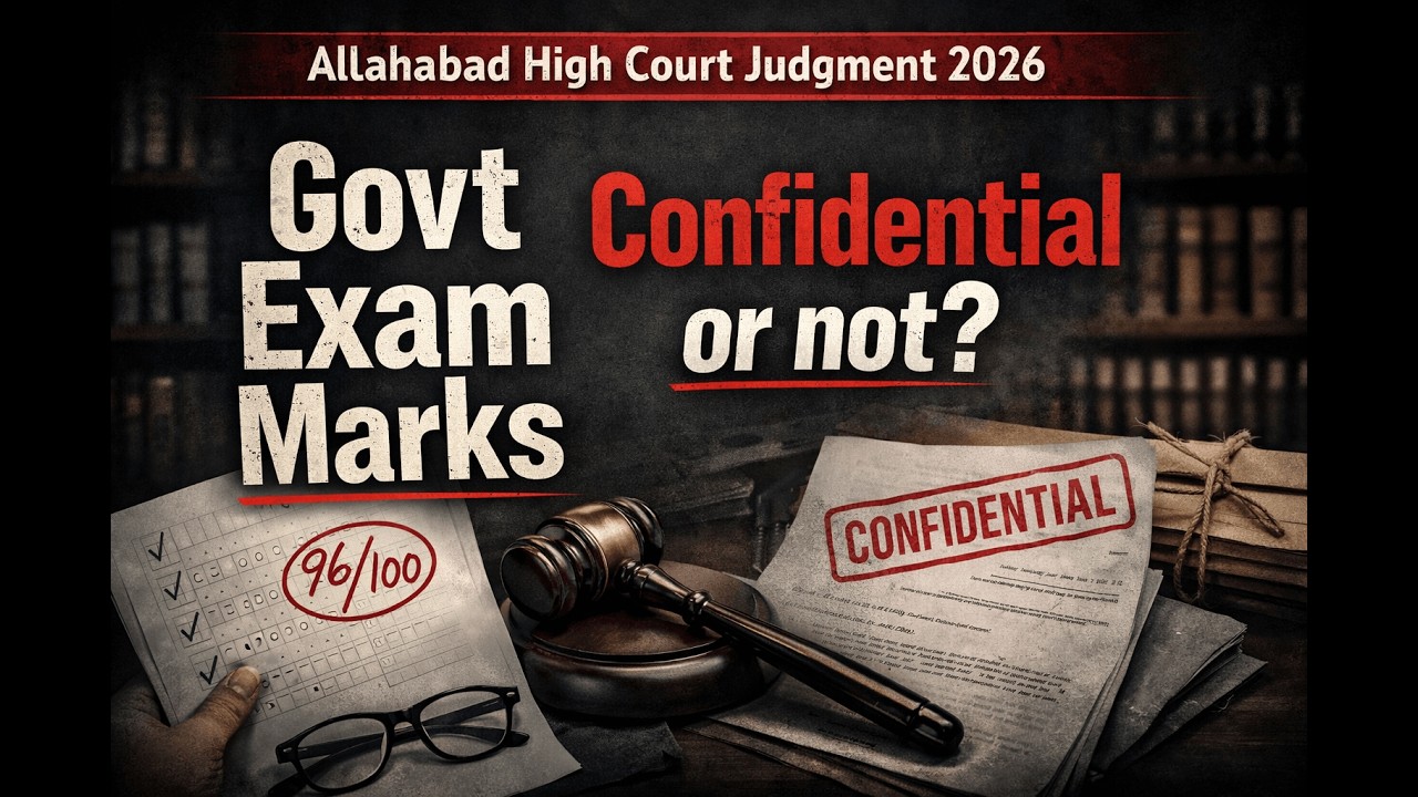 Marks in Govt Exams- Confidential or not? II RTI Act, 2005 II 2026 Judgment 34