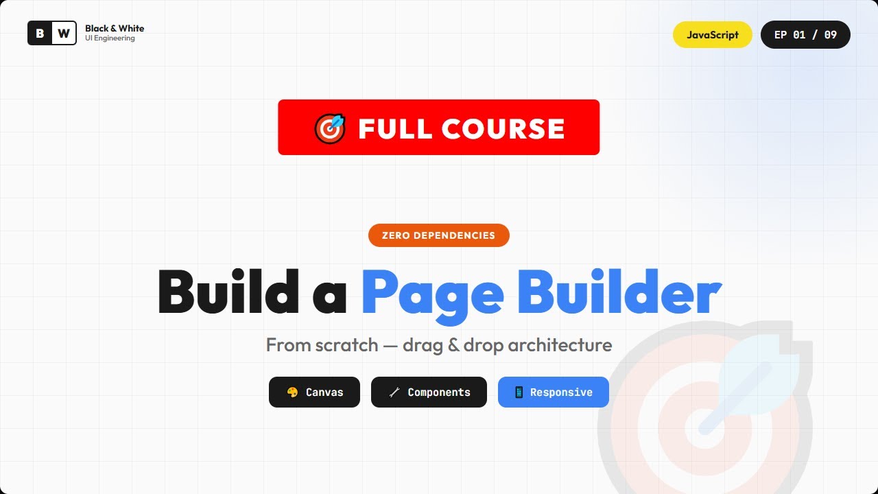 How to build: Drag and Drop Page Builder Vanilla JavaScript part   1