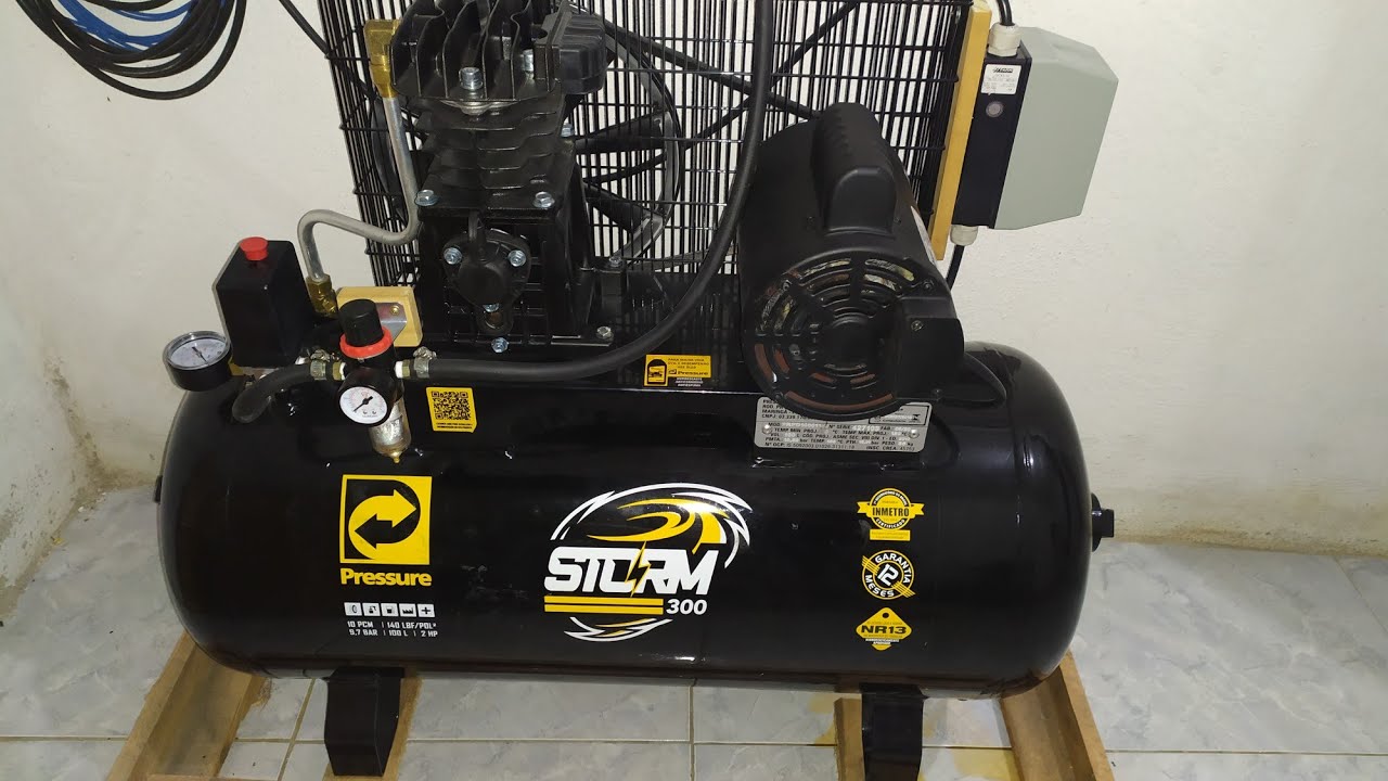 Compressor storm 300 pressure (demonstração do funcionamento)