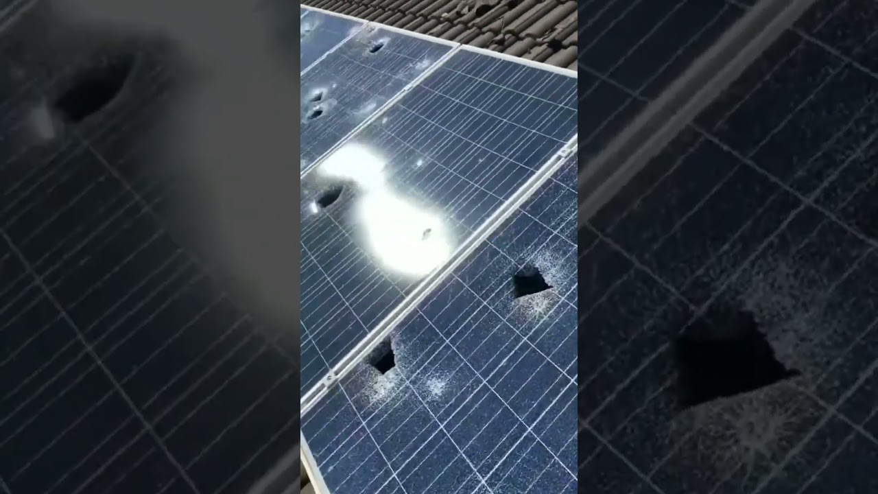 😱 Have you ever seen #Solar Panels this damaged? 😱 - Subscribe for more! ☀️