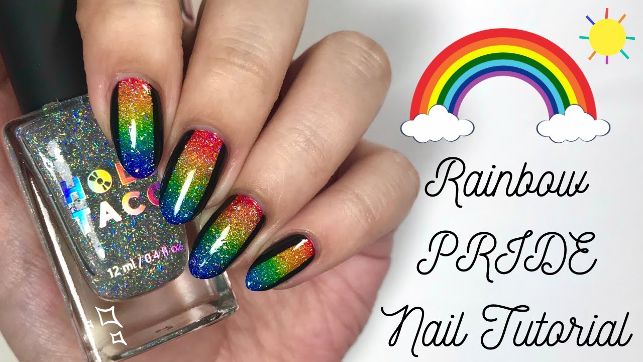 Rainbow PRIDE Nail Tutorial! 🏳️‍🌈❤️ (using the New* Holo Taco Rainbow Collection)