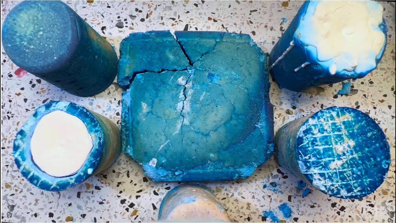 Blue Cylinder & Slab | Gymchalk | Asmr