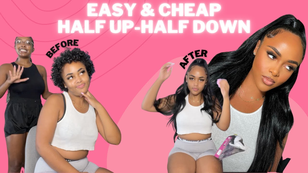CHEAP & QUICK Half Up-Half Down | $15 Hairstyle!