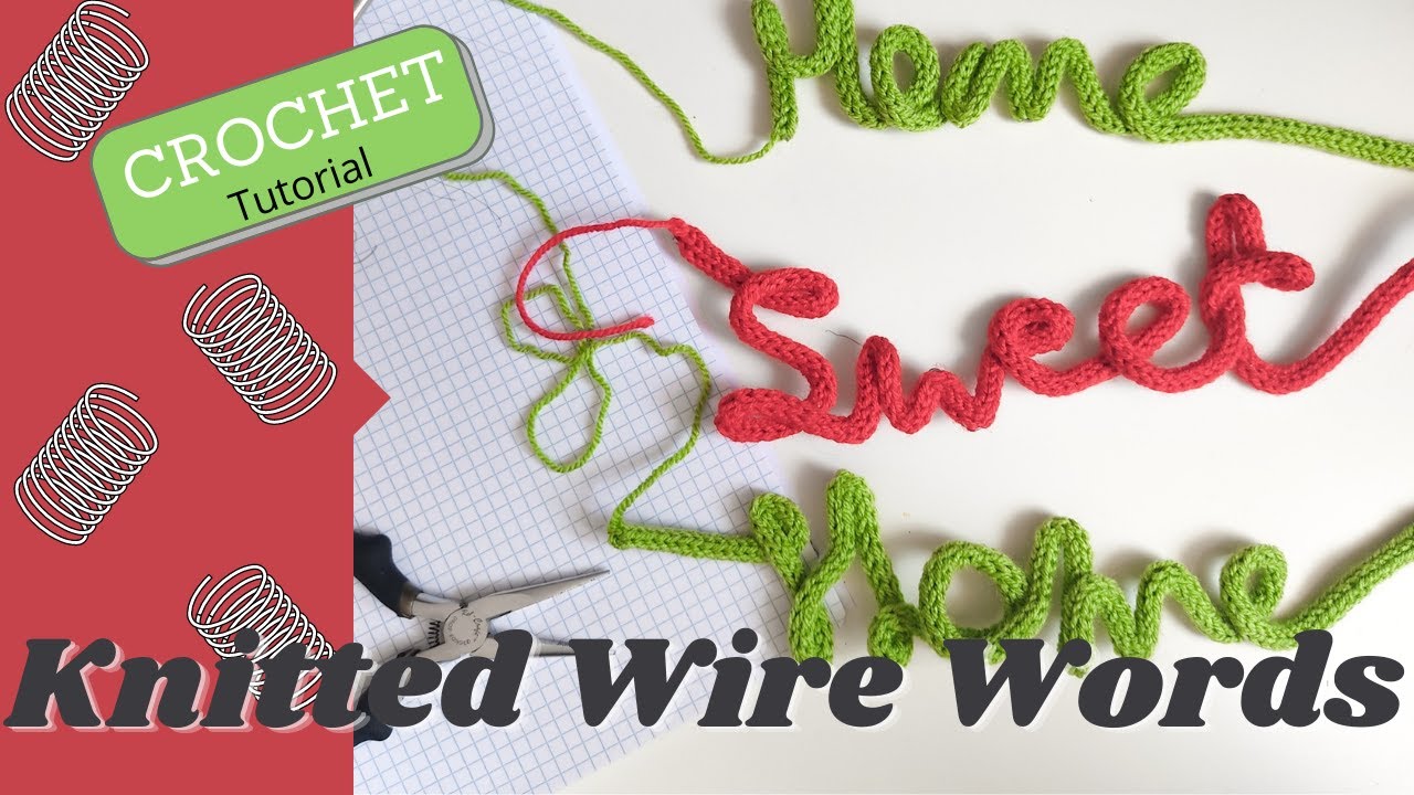 How to create wire words using a knitting mill | I-cord Machine | HOOKED ON YARN