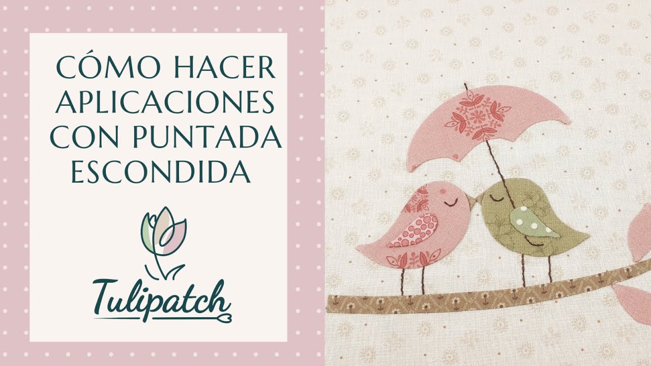 Cómo hacer aplicaciones con puntada escondida. Fácil.