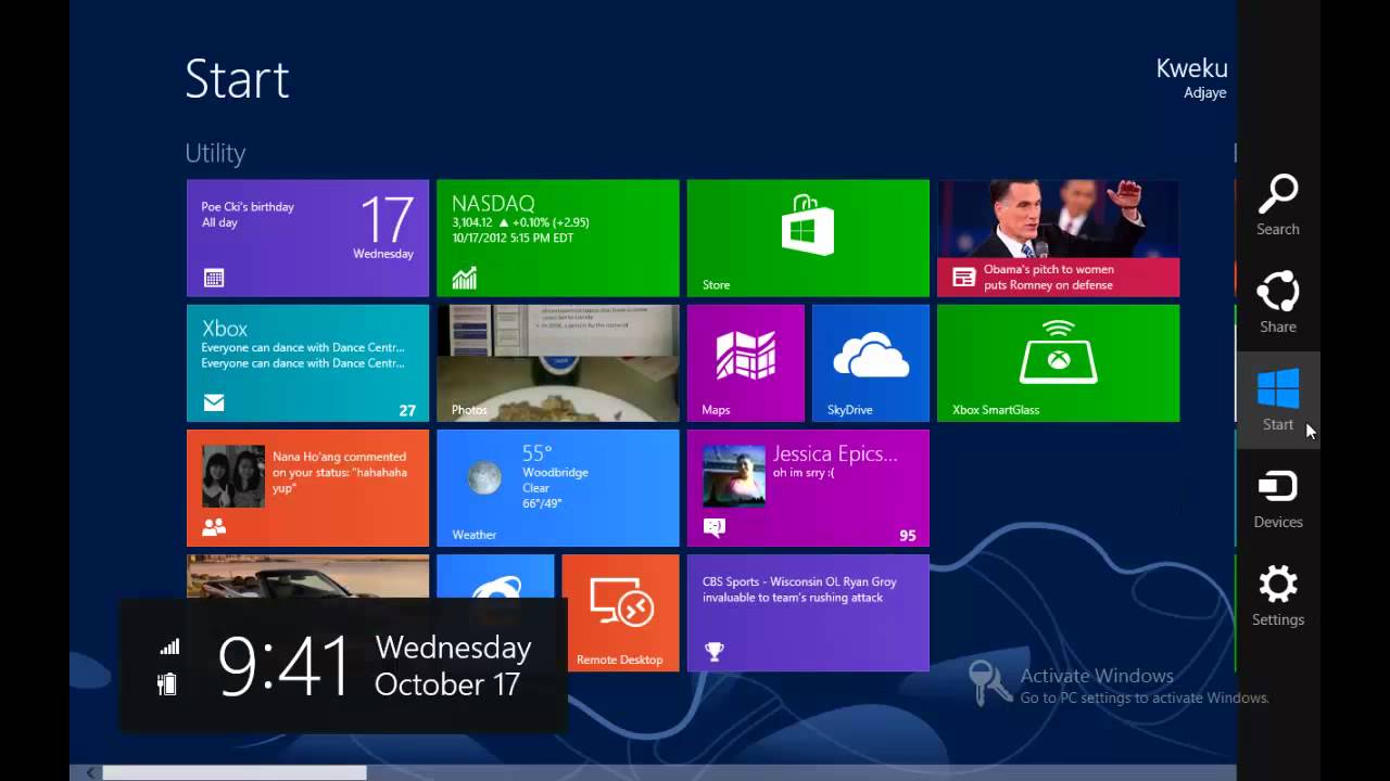 Windows 8 - How to use the Charms Bar