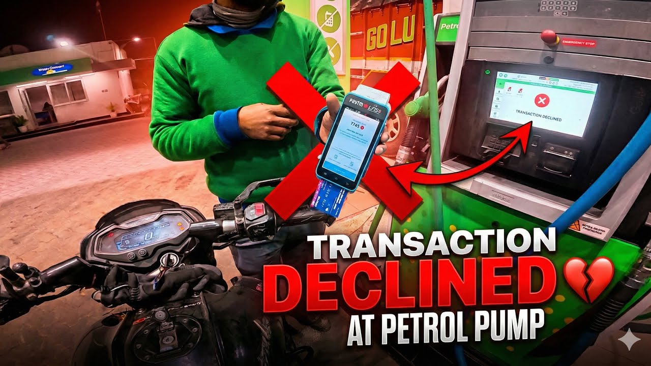 Card not working at petrol pump 😢😢