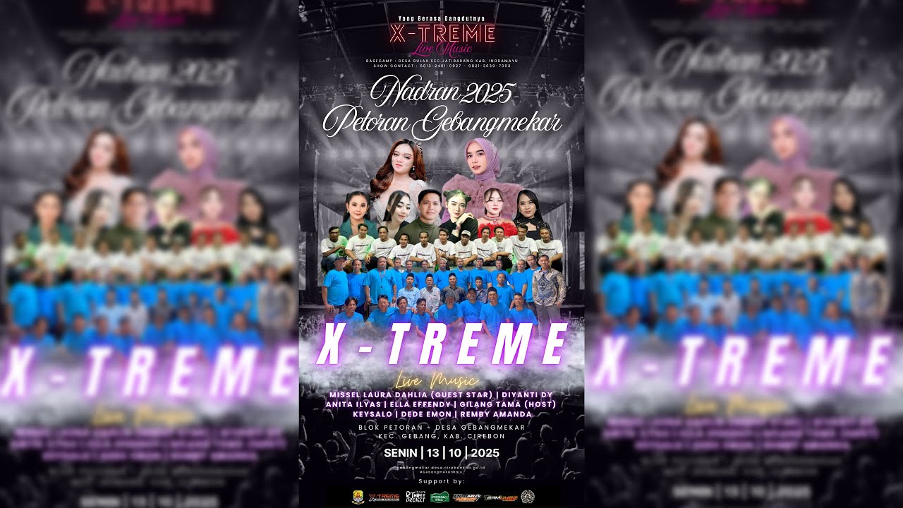 🔴LIVE (MALAM) ORKES DANGDUT 'X-TREME LIVE MUSIC' | NADRAN 2025 PETORAN GEBANG MEKAR | SENIN, 13 OKT