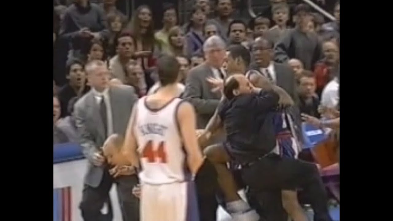 Marcus Camby Headbutts Jeff Van Gundy