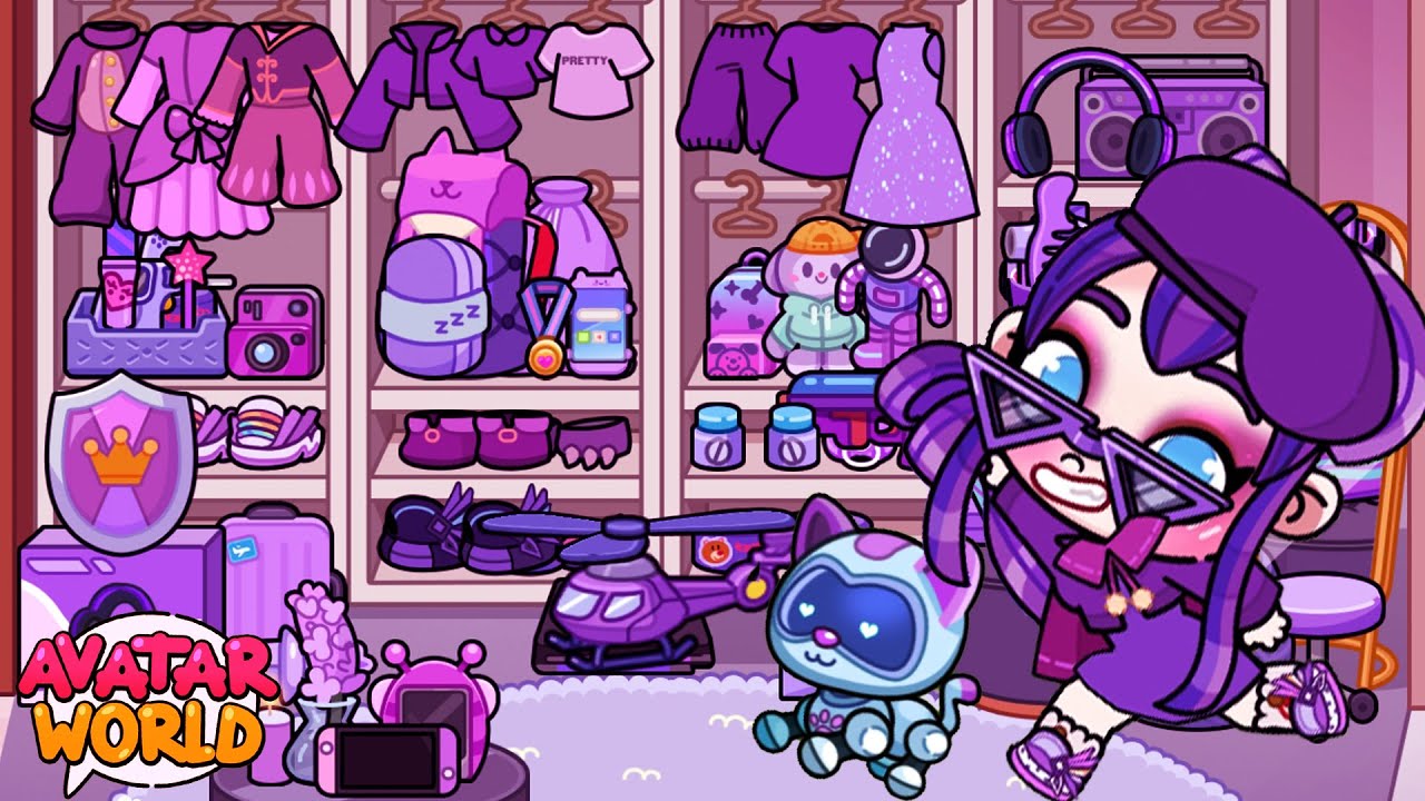 Home Decor All Purple By Barbie | Avatar World | Pazu | Toca boca