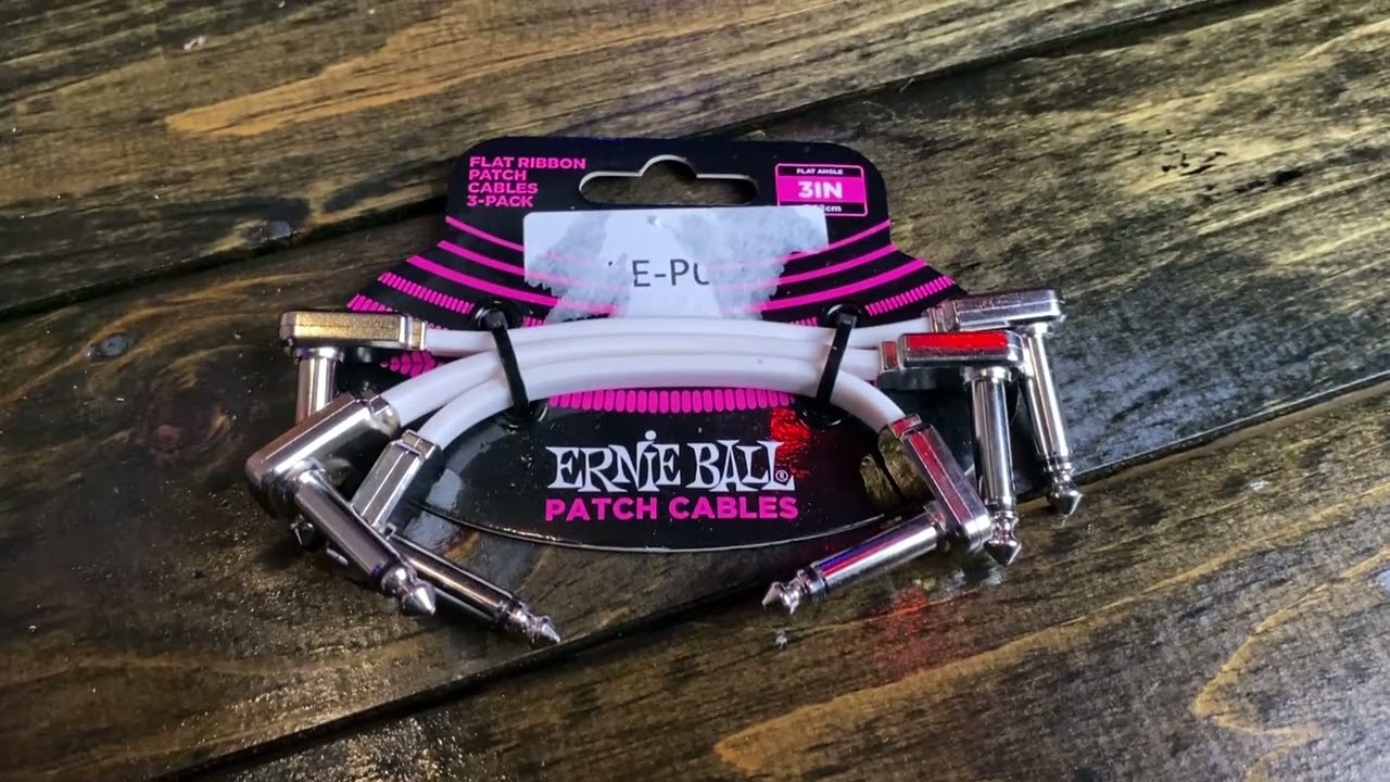 Ernie Ball Flat Ribbon Patch Cable 3-Pack, 3in, Review
