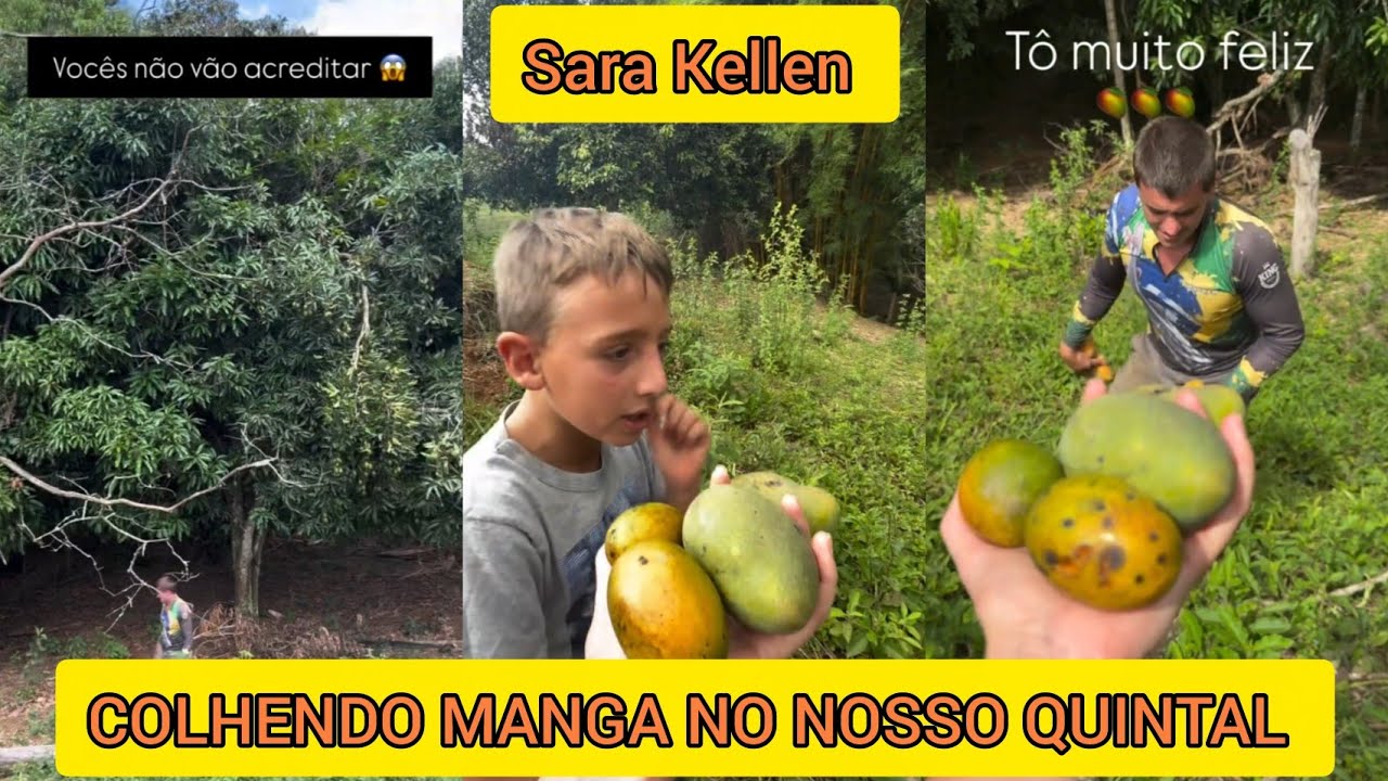 SARA KELLEN COLHEU MANGAS NO QUINTAL PELA PRIMEIRA VEZ 
