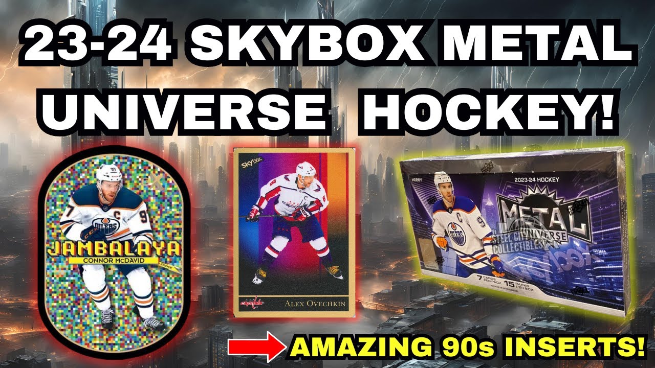 90s THROWBACK! 2023-24 Skybox Metal Universe Hockey Hobby Box Review!