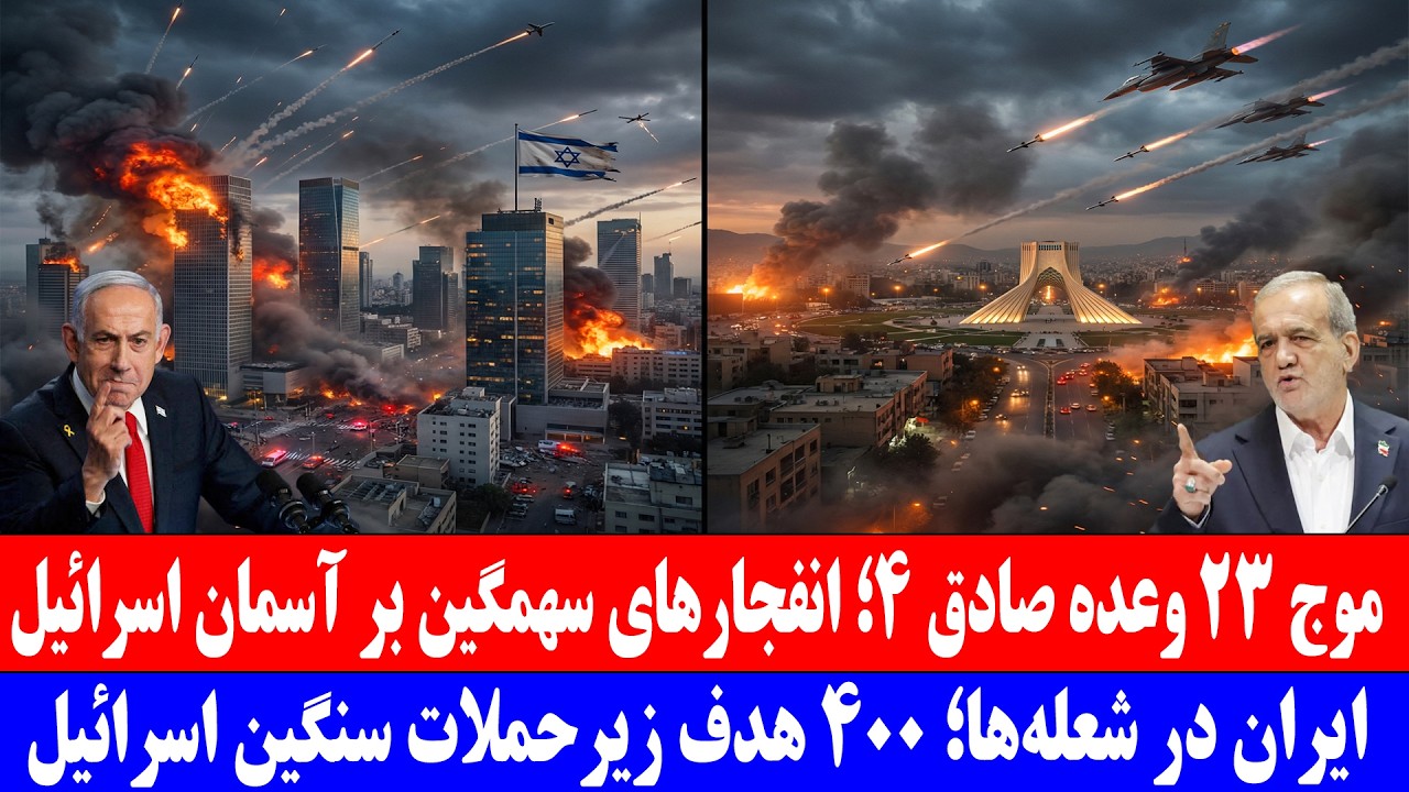 موج 23 وعده صادق 4؛ انفجار های سهمگین بر آسمان اس رائیل