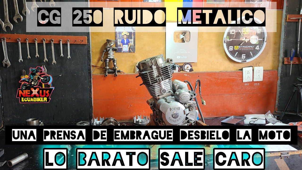 ⛔Repuesto Basura⚠️ LO DAÑO TODO /CG 250 DIGNOSTICO DE RUIDO/Termina en  reparación integra
