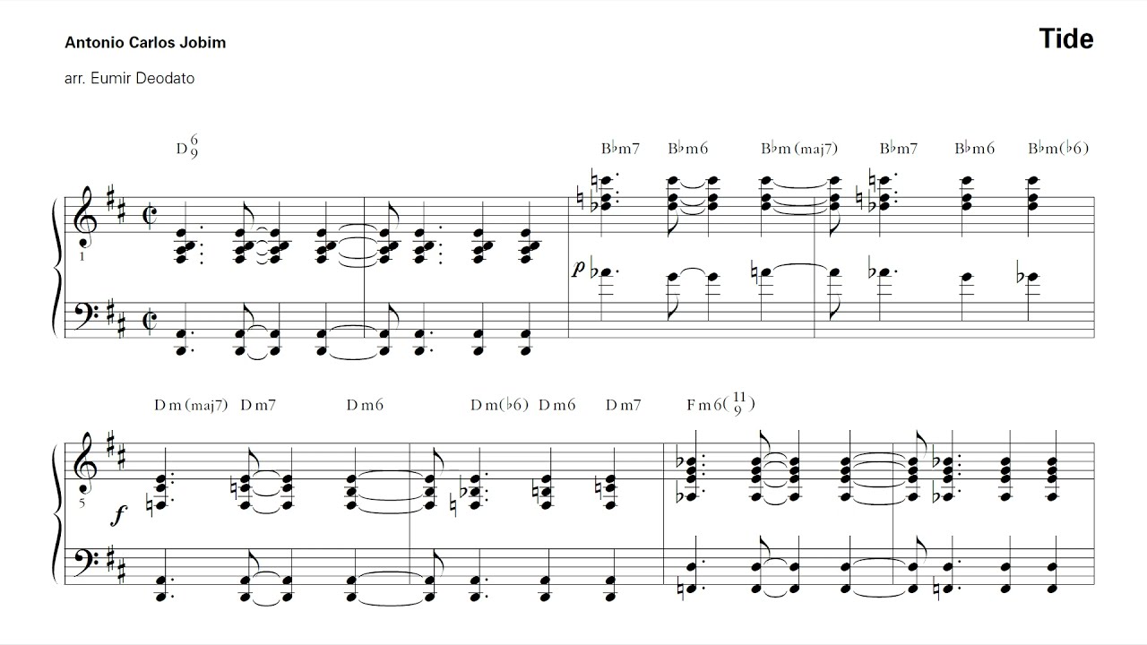 Tom Jobim - Tide (arr. Eumir Deodato) (Itamar Assiere, piano)