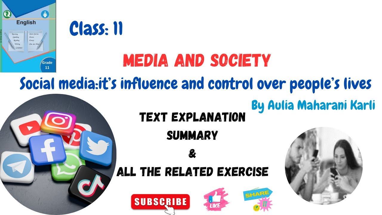 CLASS 11 II UNIT 3 📚MEDIA AND SOCIETY II SOCIAL MEDIA ITS INFLUENCE AND CONTROL OVER PEOPLE'S LIVES
