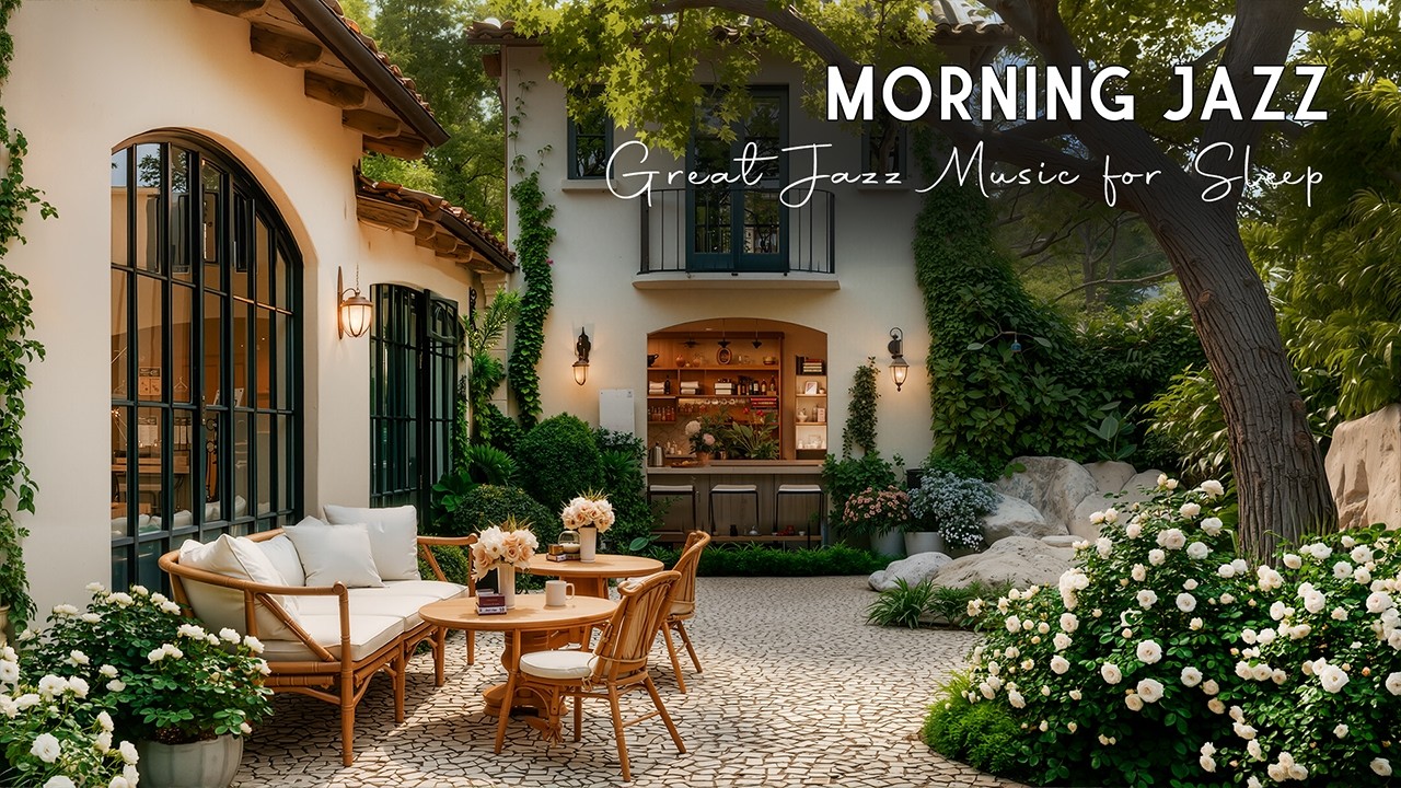Morning Jazz Music with Spring Garden Ambience 🍃 Gentle Breezes & Great Jazz Music for Sleep