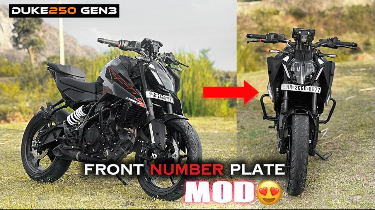 KTM DUKE250 GEN3 FRONT NUMBER PLATE MODIFICATION 😍