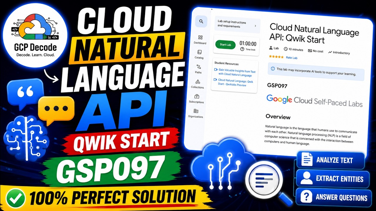 Быстрый старт Cloud Natural Language API | GSP097 (пошаговое руководство) | 100% рабочее решение