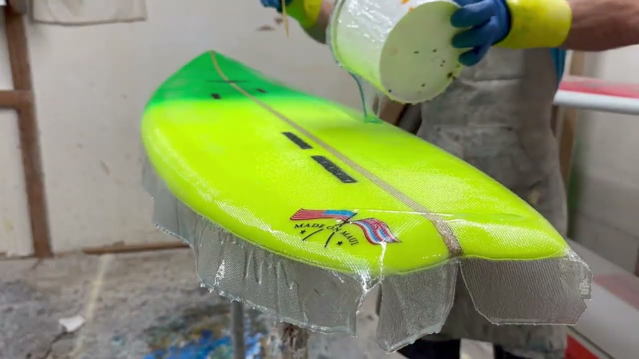 Raw Surfboard Laminating (shop audio)