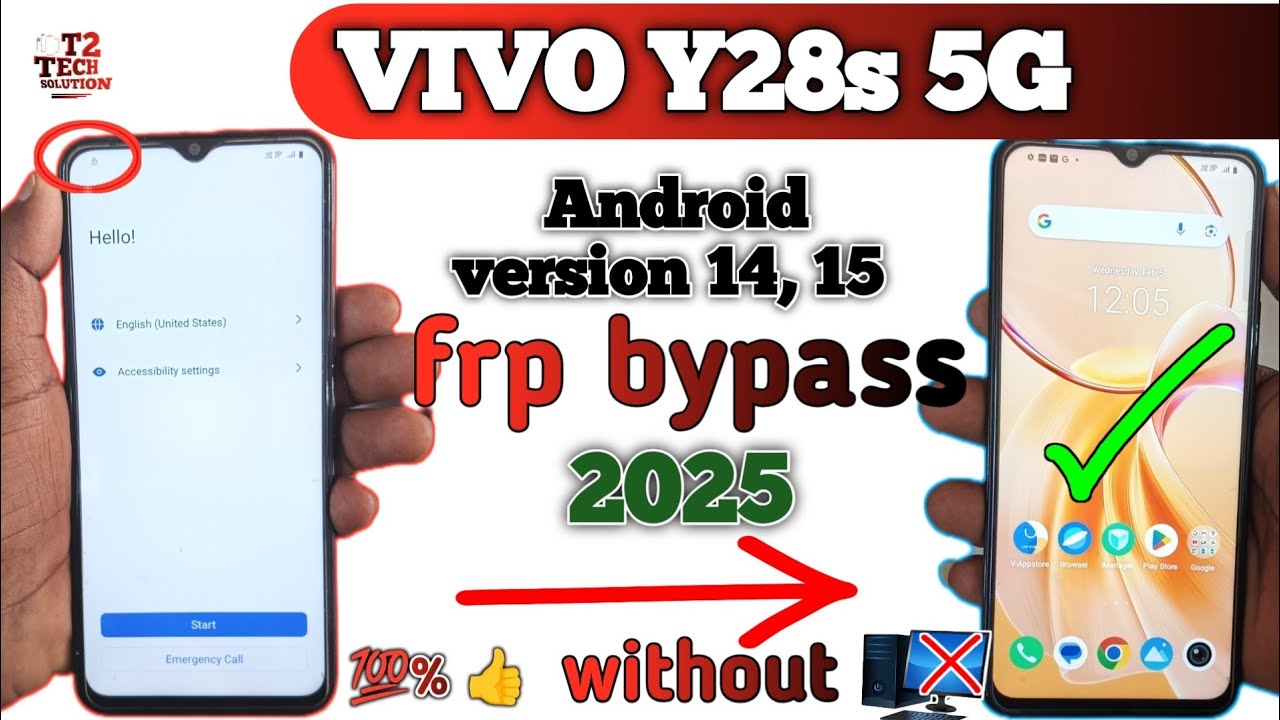 VIVO y28s 5g FRP BYPASS 2025 || without PC || forget gmail account ✅💯