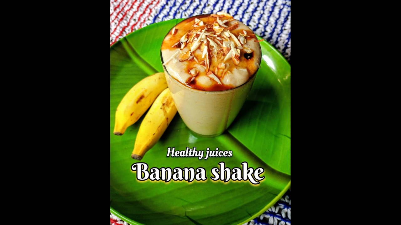 Banana shake recipe🍌। A quick and easy process to make a banana milk shake at home 