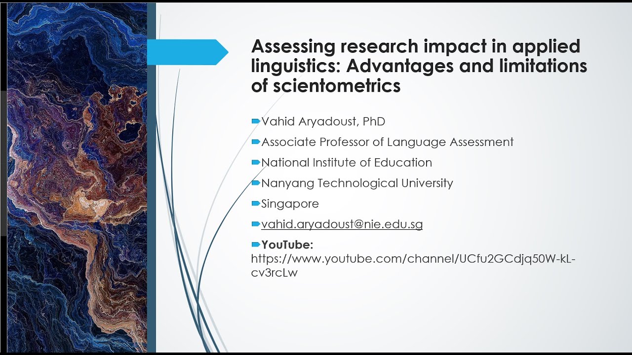 Introduction to Bibliometric and Scientometric Review (Vahid Aryadoust)