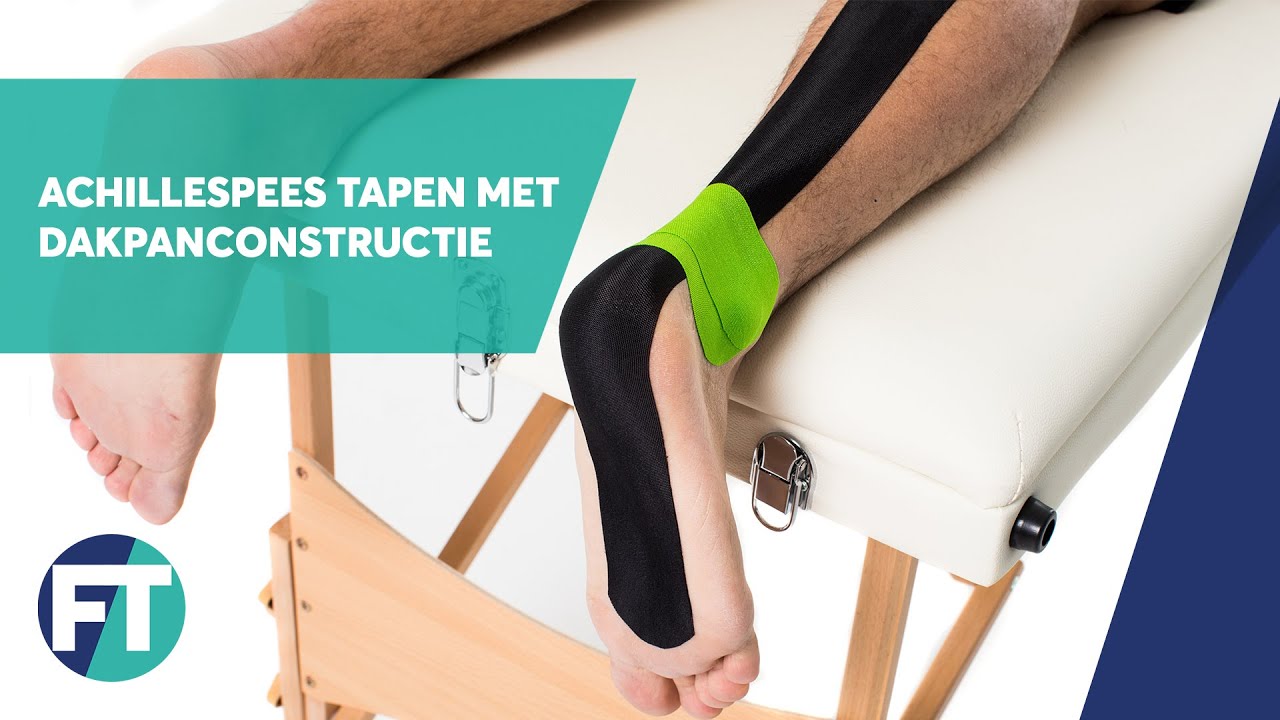 Achillespees tapen met dakpanconstructie | Medical Taping | FysioTape