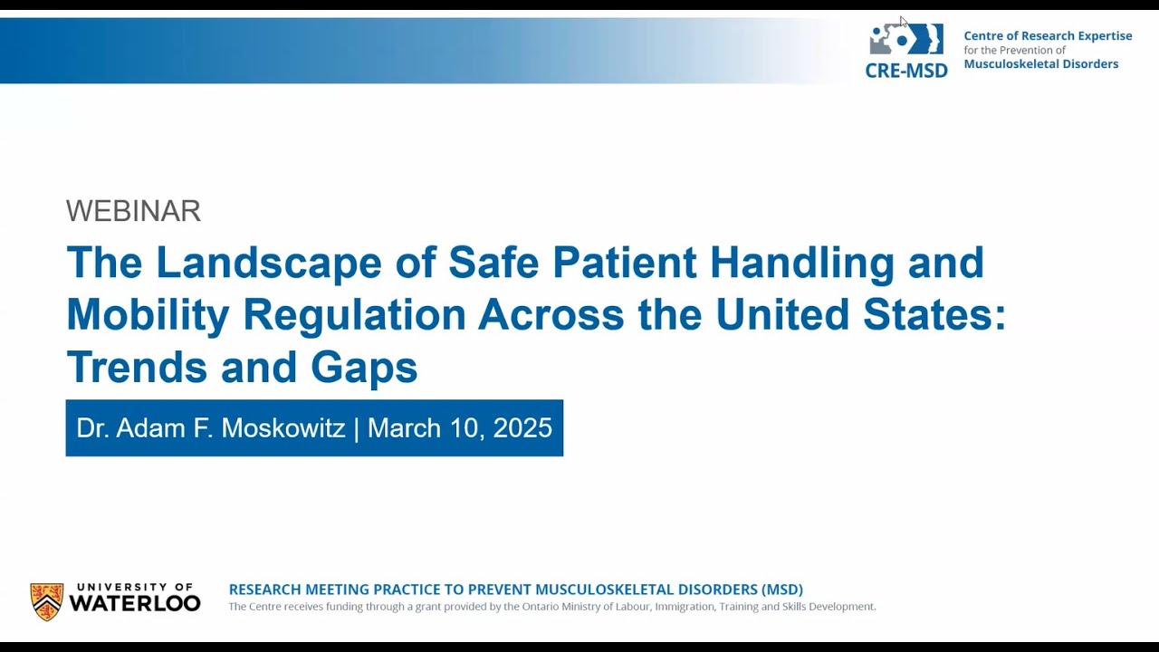 Webinar: Safe Patient Handling and Mobility Regulation Across the United States: Trends & Gaps