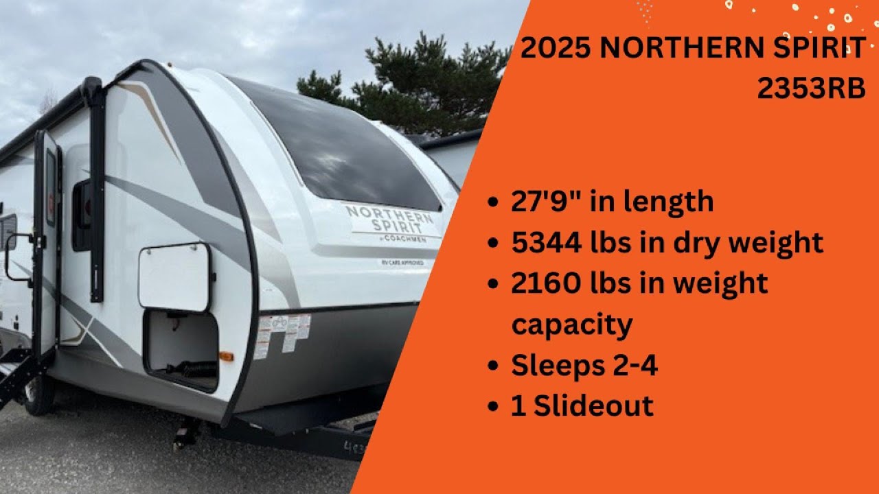 Campkin's RV Centre - 2025 NORTHERN SPIRIT 2353RB - GREAT NEW COUPLES TRAILER WITH SEPARATE BEDROOM!
