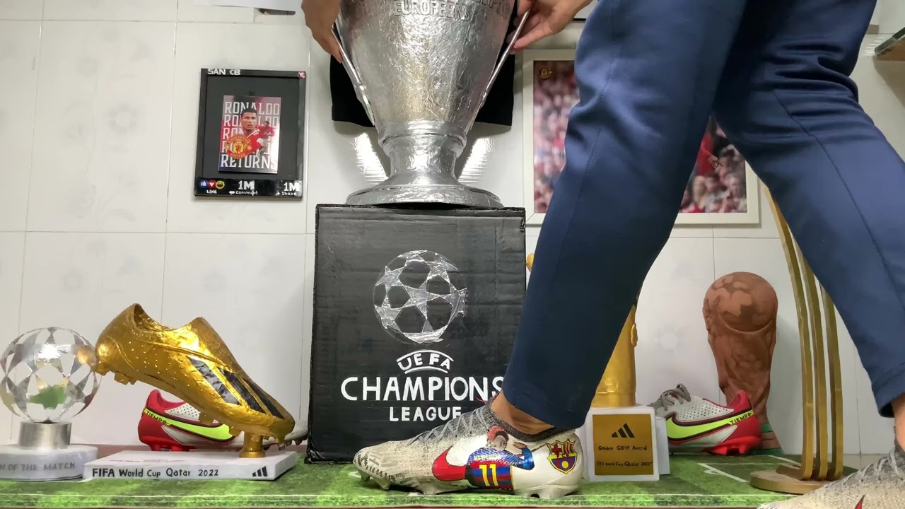 UEFA Champions league Trophy with scrap & paper  #ucl #championsleague