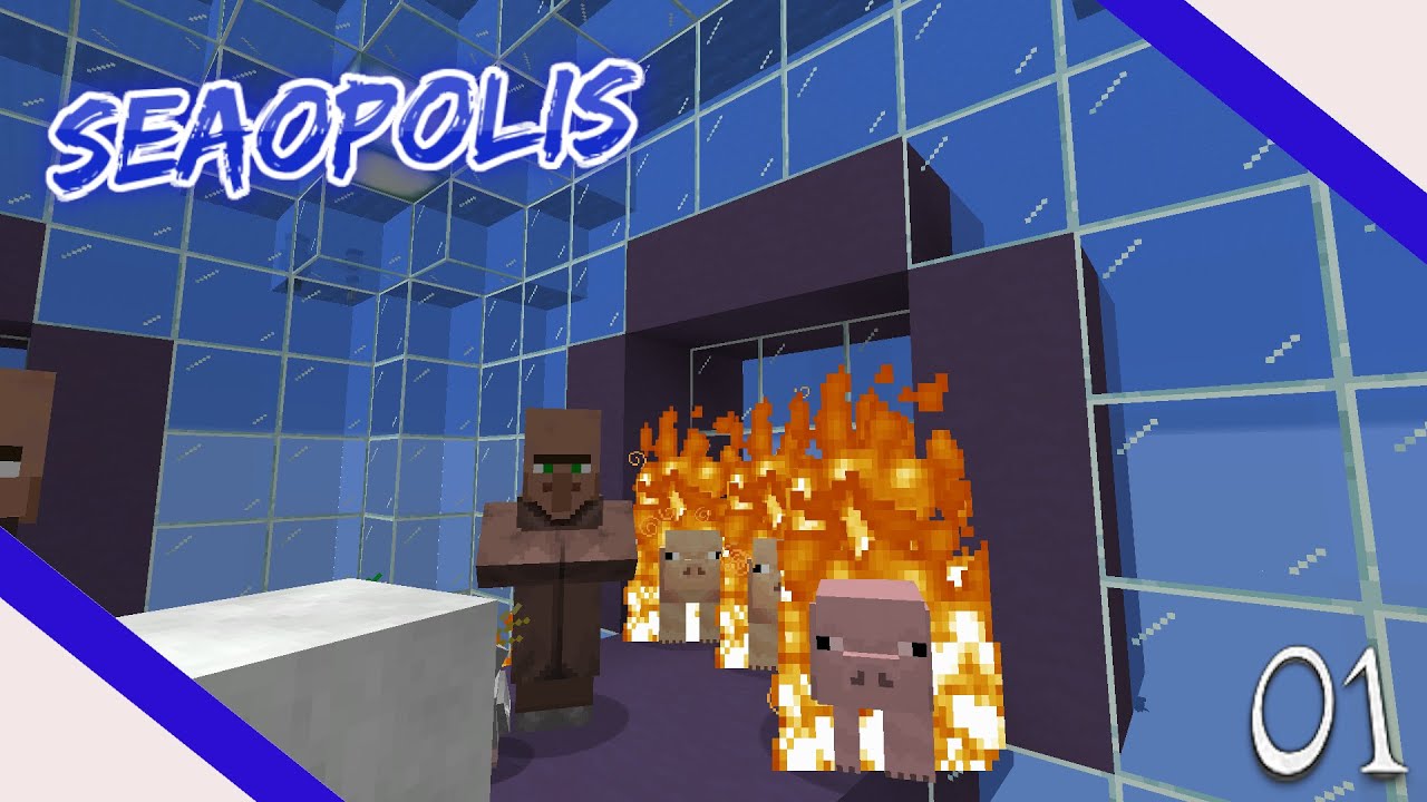 Seaopolis Modded Minecraft - Ep1 New Underwater Skyblock Questing Modpack