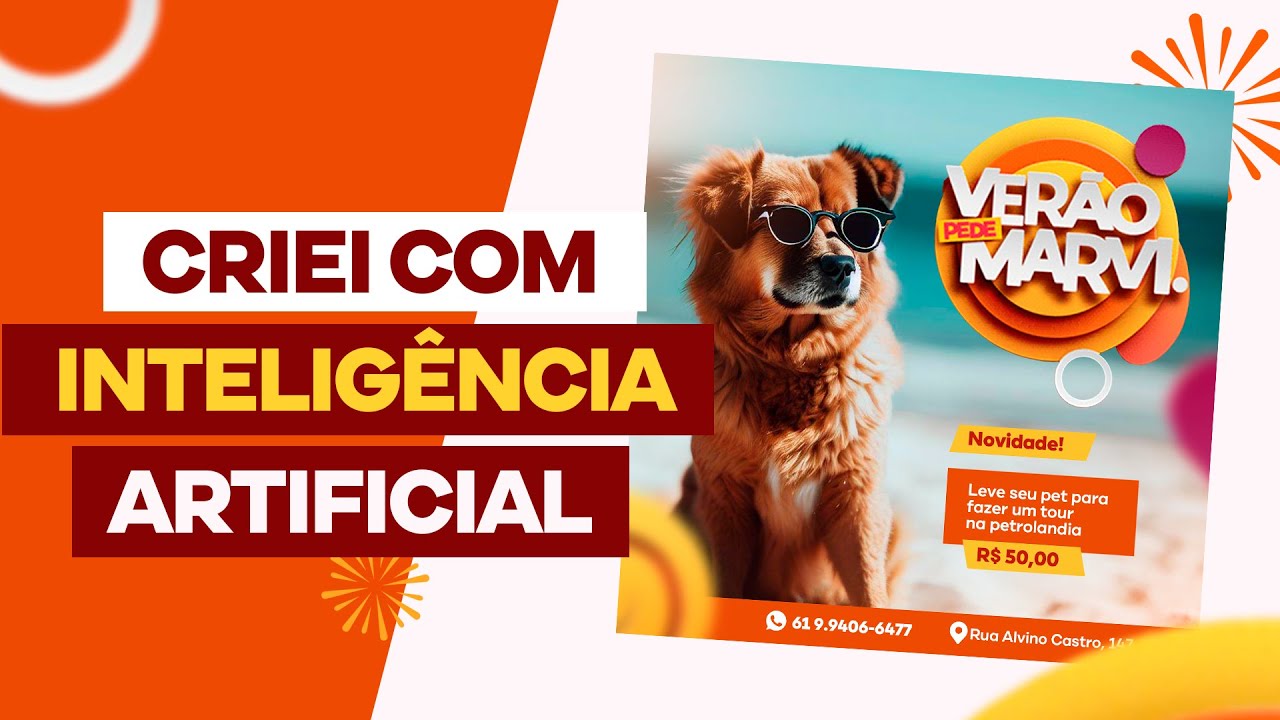 criei um flyer pra social media utilizando inteligência artificial