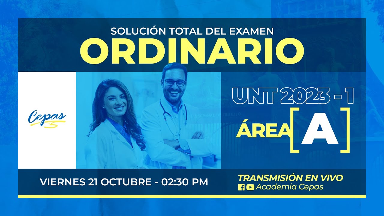 ✅Solucionario examen de admisión UNT 2023 - I | modalidad ORDINARIO | área A
