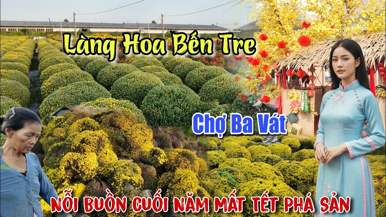 Phá Sản: Làng Hoa Tết Bến Tre 2026 Cúc Mâm Xôi Giá Rẻ Bán Lỗ Bán Tháo Vì Nở Sớm Chợ Ba Vát Cuối Năm