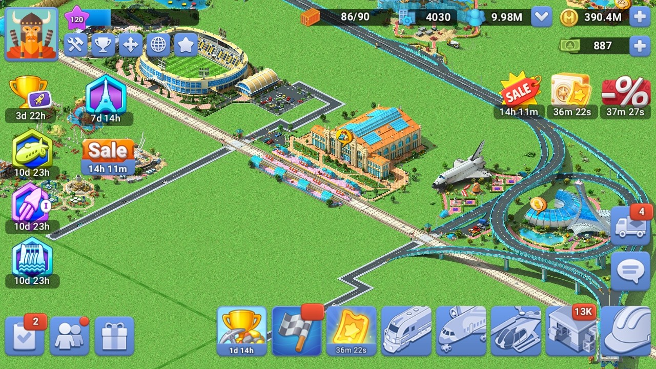 Megapolis #7 daily gameplay : Grinding to Upgrade those Train Statons