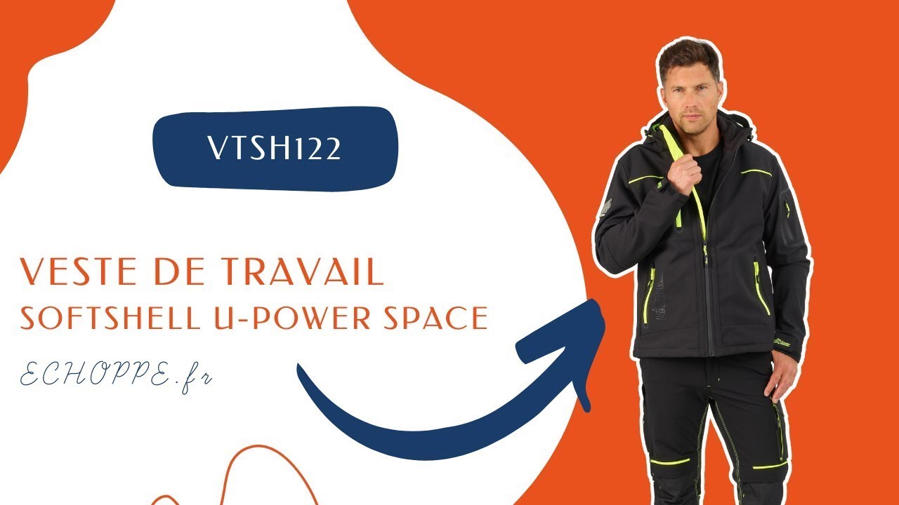 VESTE DE TRAVAIL SOFTSHELL U-POWER SPACE - VTSH122