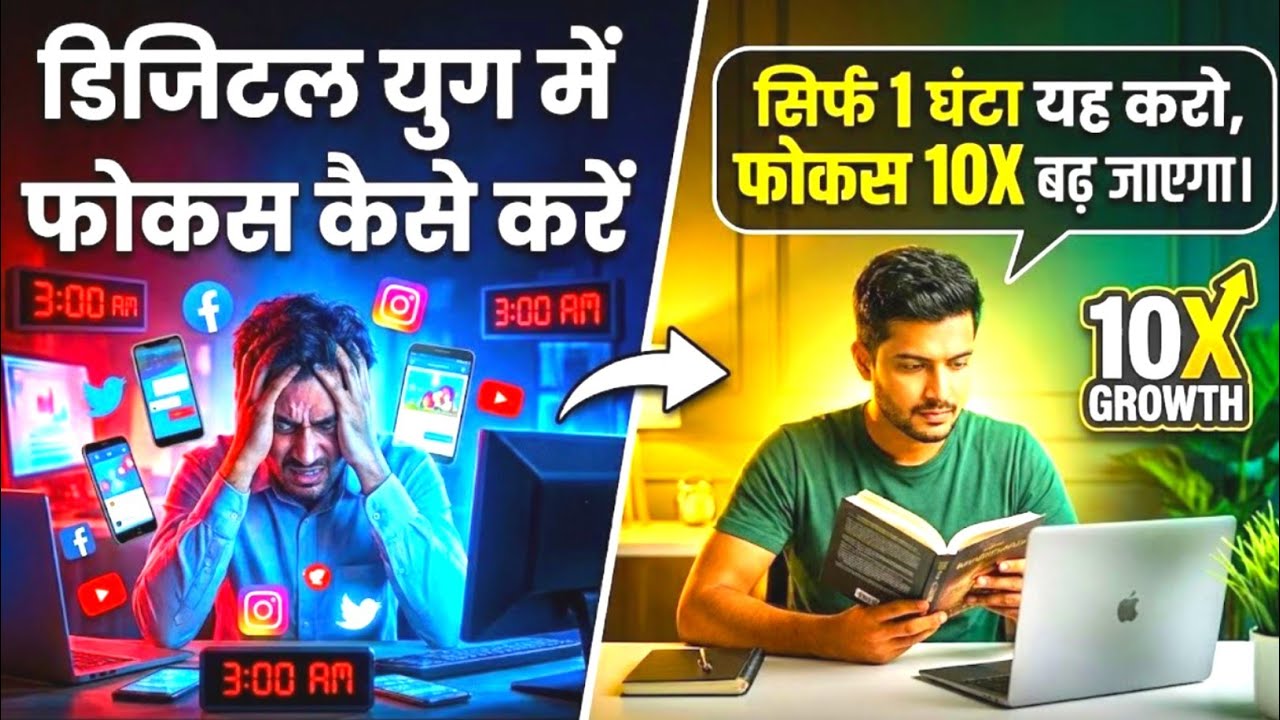 How to Focus in Digital Age 🤳 फोकस ना कर पाने का कड़वा सच!