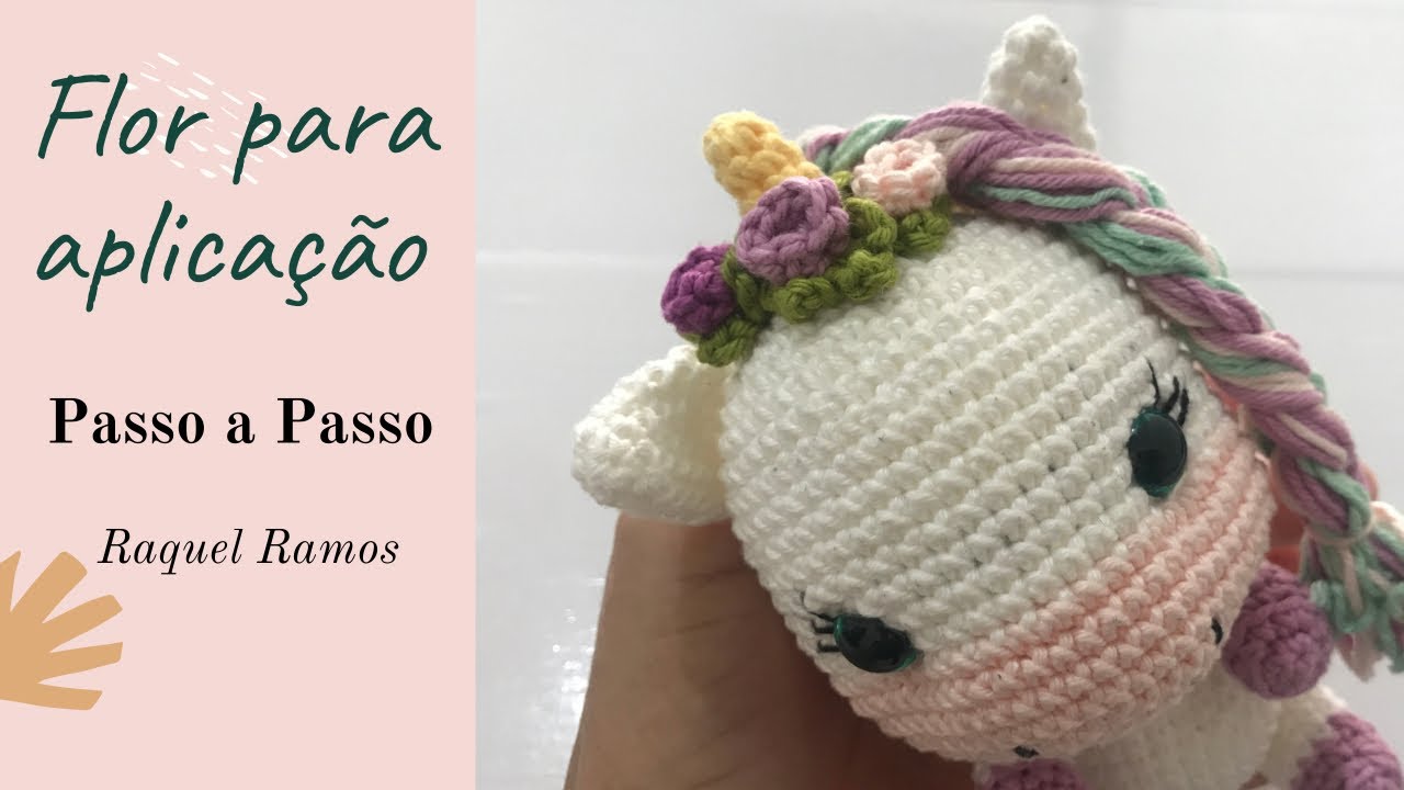 Flor em Crochê para Aplicação