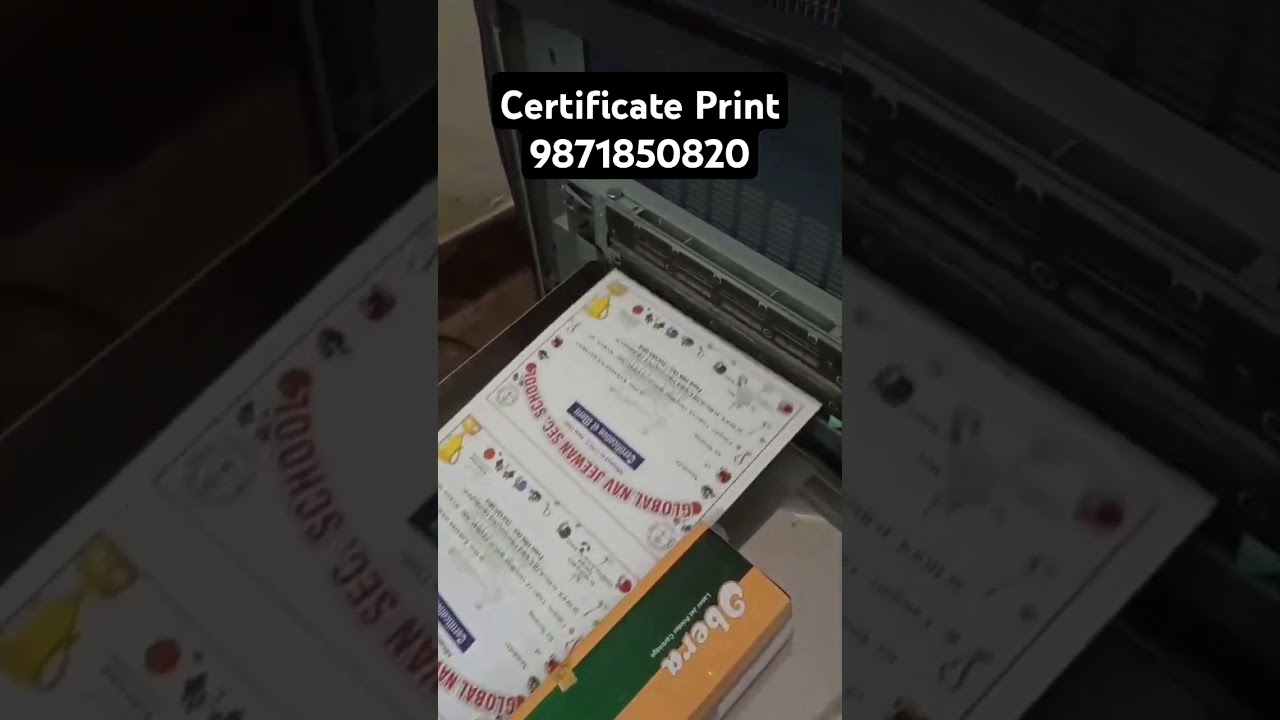 Certificate Print #printing #konicaminolta #graphics #school #everyone