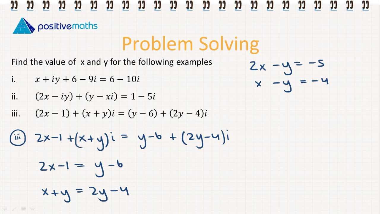 3.1.l Complex numbers 7 - Equality of complex numbers