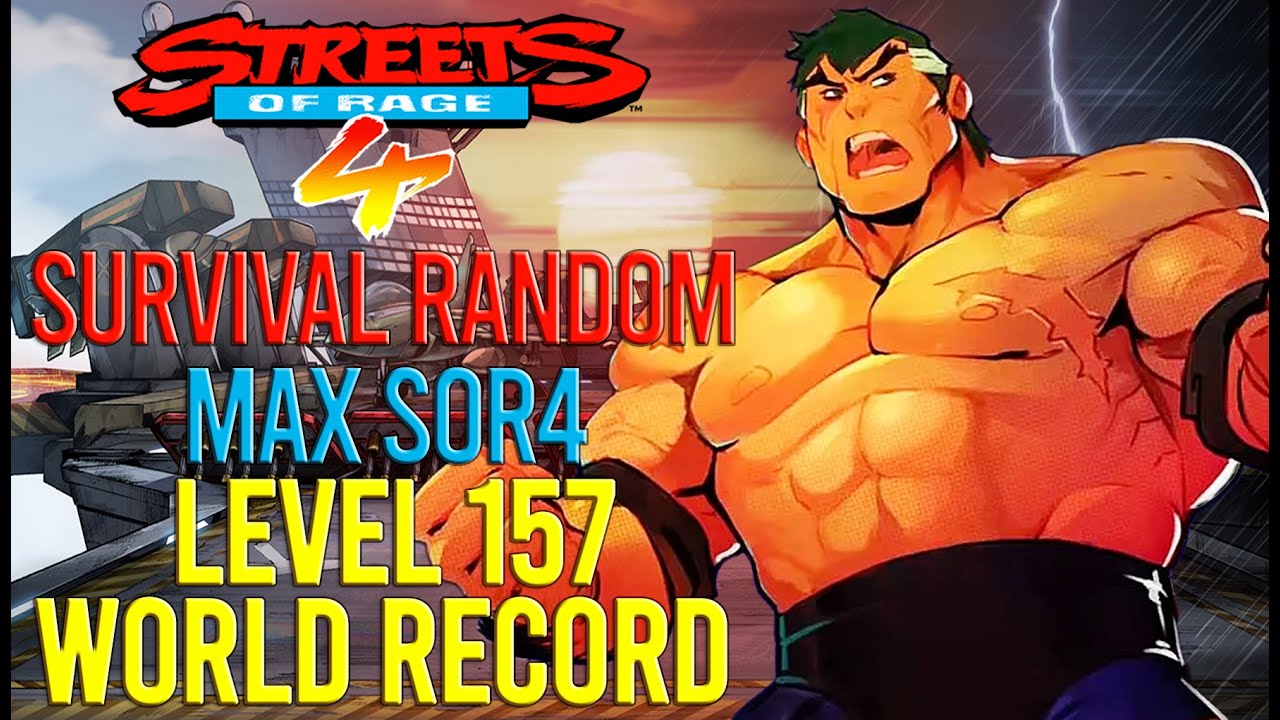 Streets Of Rage 4 - Max SOR4 Survival Random Sim World Record (Level 157)