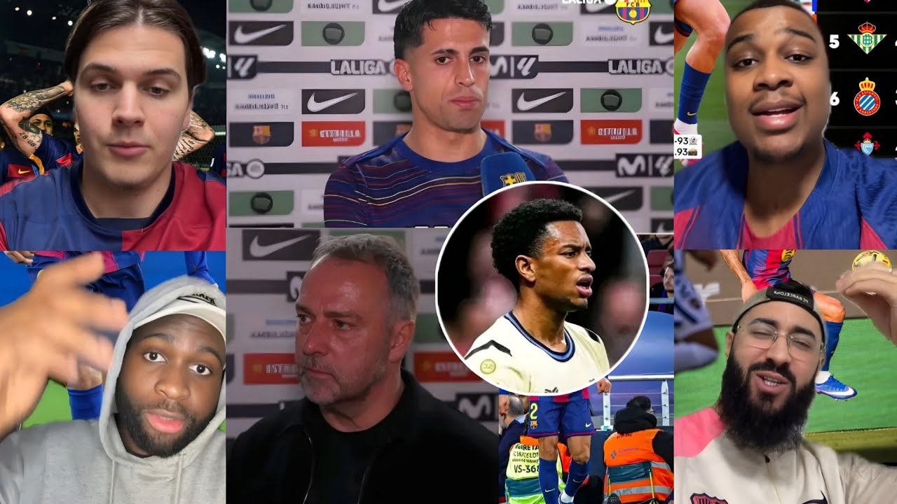 🚨🔥 LA RÉACTION D’HANSI FLICK ET JOÃO CANCELO SUR SON MATCH 💙❤️ , 😐 BALDE HUM! 