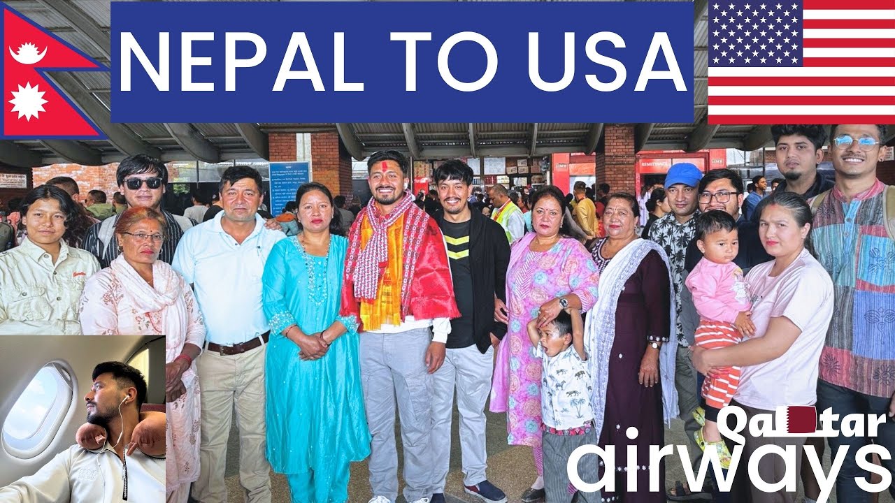 NEPAL TO USA 🇺🇸 Qatar airways ma | 17 ghanta ko non-stop flight from Doha to Dallas |