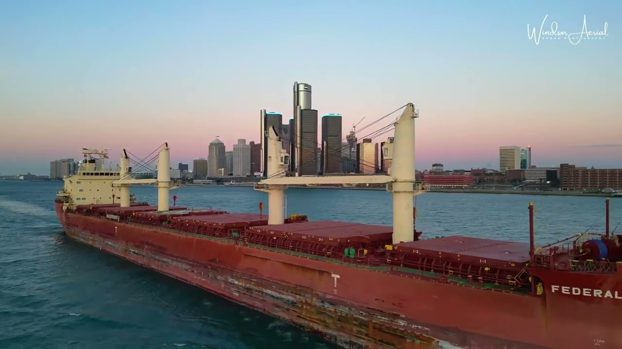 FEDNAV'S FEDERAL BRISTOL with CAPTAIN VIJAY VAISHAMPAYAN ON THE DETROIT RIVER