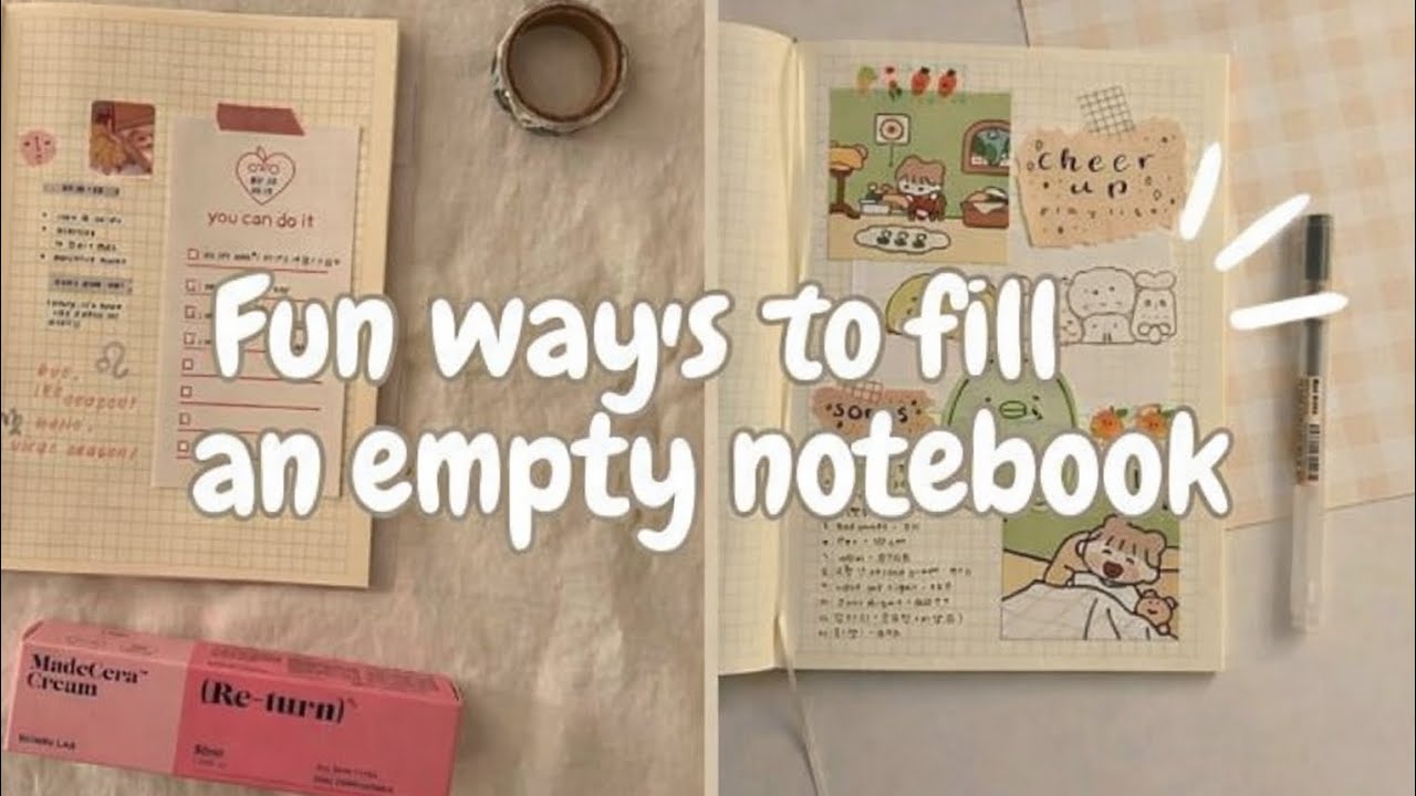 Empty notebook ideas ✨💗 |creative ideas|@Xthetic._.hijabi 