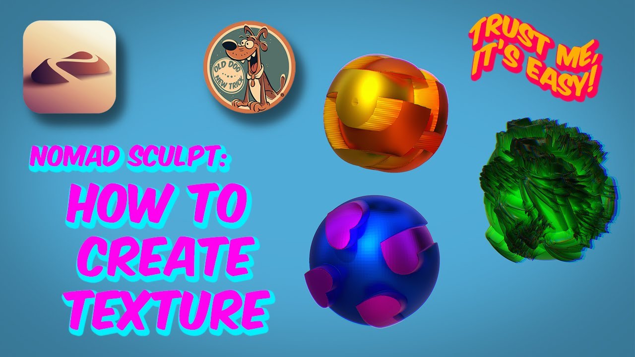 nomad sculpt- how to add texture to your sculpts with the stamp tool