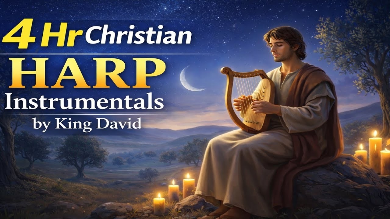 David Playing the Harp 🌙Calm Bible-Inspired Psalm Instrumental Christian Music for Deep Sleep & Rest